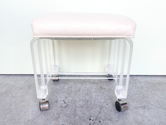 Striped Lucite Stool