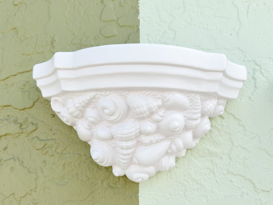 Pair of Coastal Shell Wall Shelves