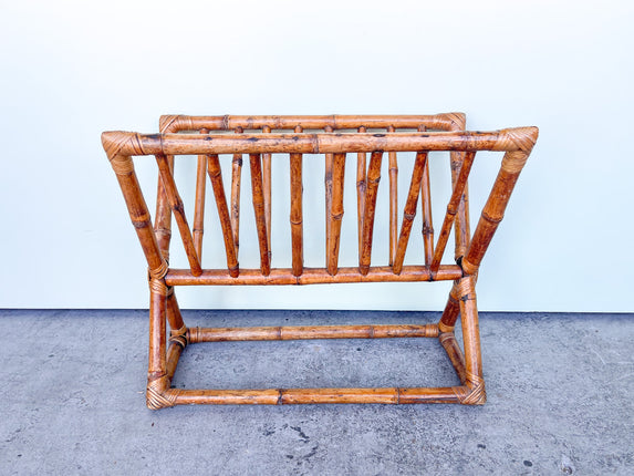 X Rattan Magazine Rack