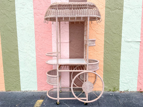 Island Whimsy Rattan Cart