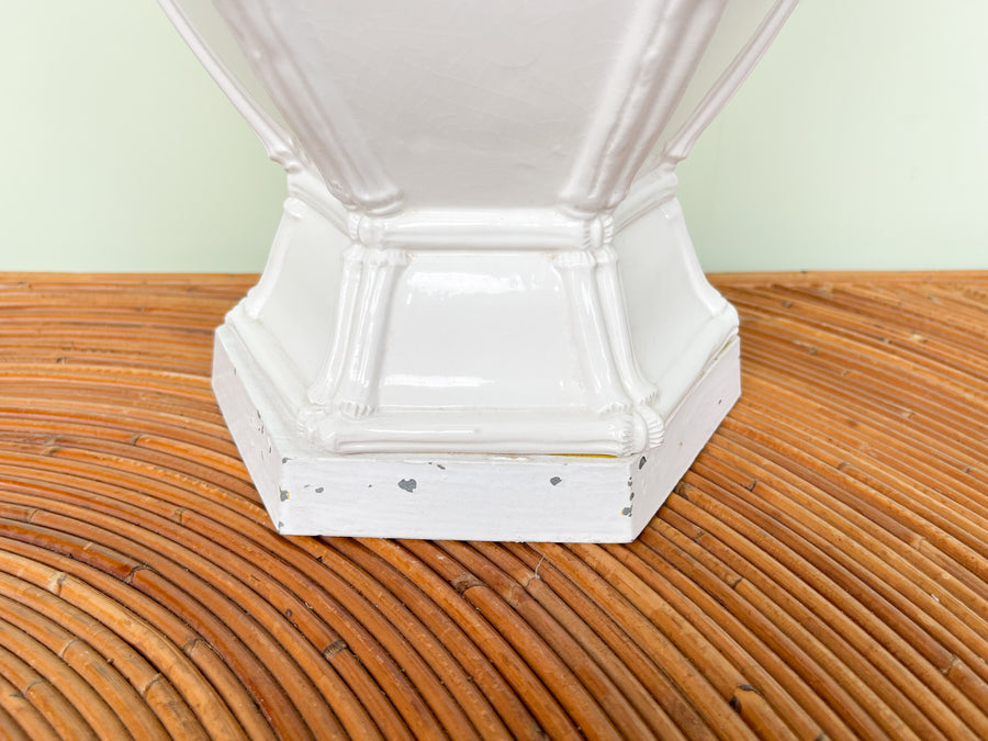 Italian Faux Bamboo Ginger Jar Lamp