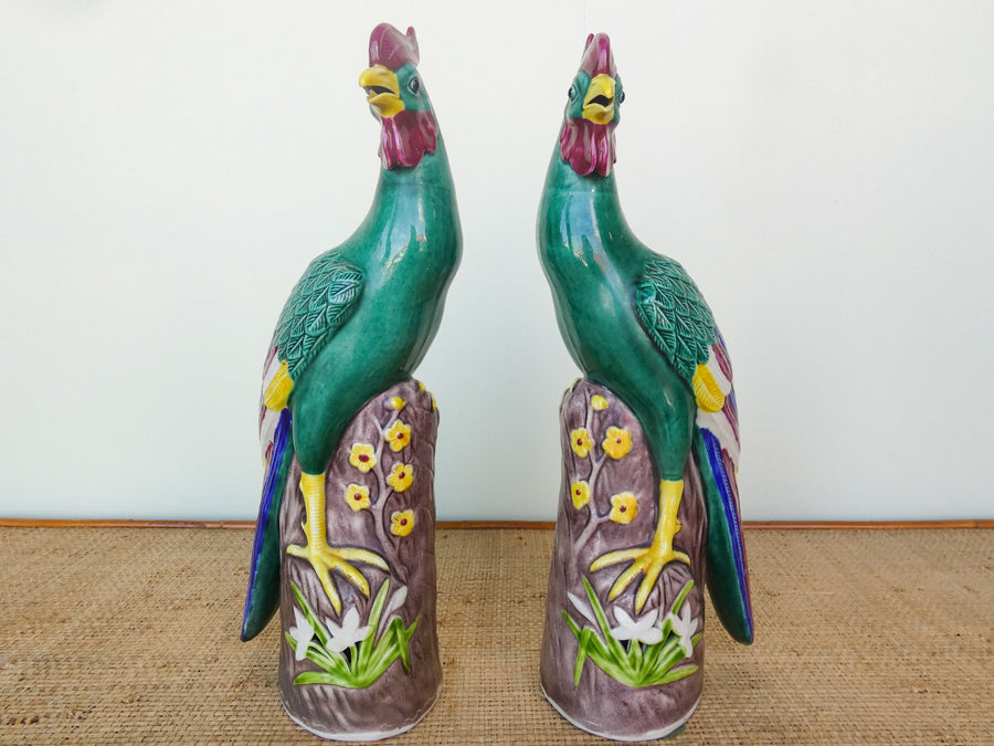 Pair of Festive Holiday Birds