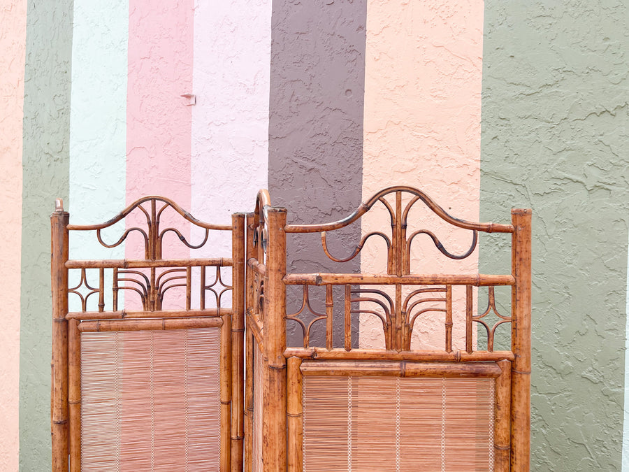Four Panel Brighton Style Rattan Screen