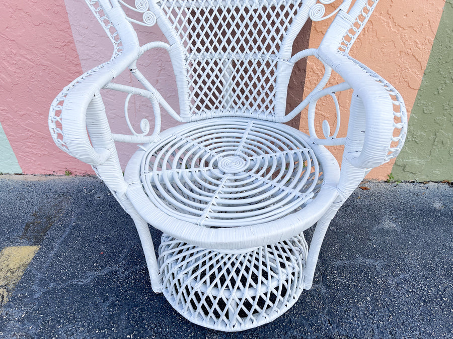 Fab Fiddlehead Rattan Peacock Chair