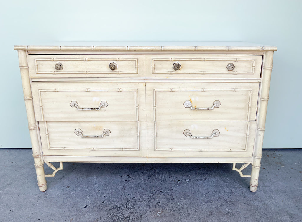 Thomasville Faux Bamboo Double Dresser