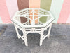 Large Fretwork Rattan Entry Table