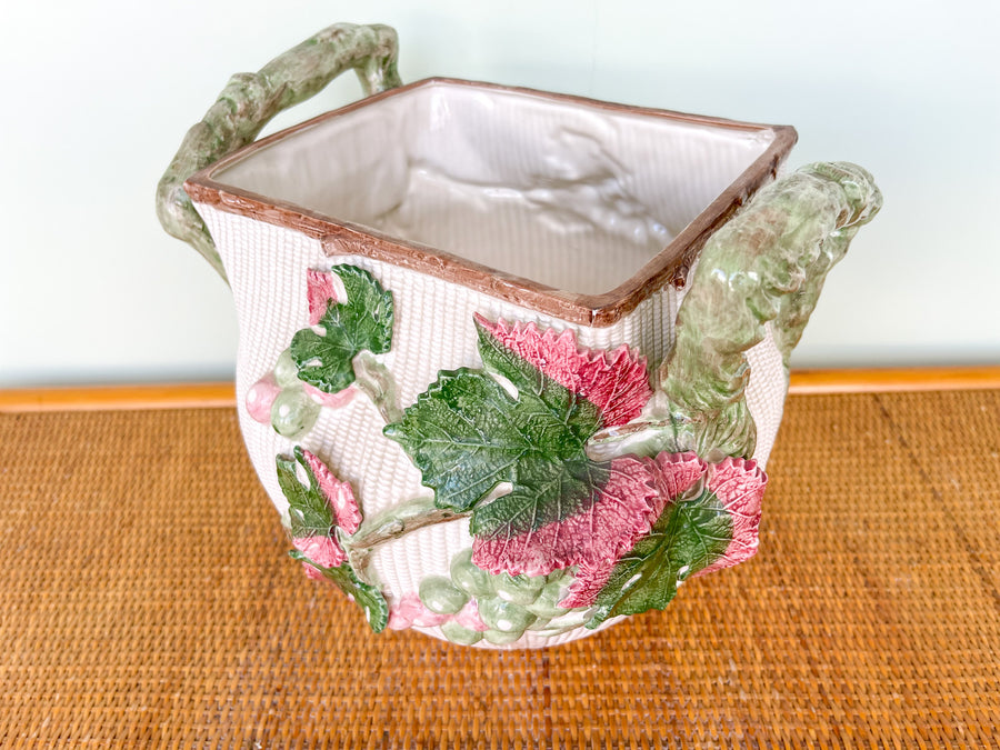 Fitz and Floyd Basket Cachepot