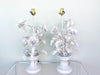 Pair of Italian Tole Flower Lamps