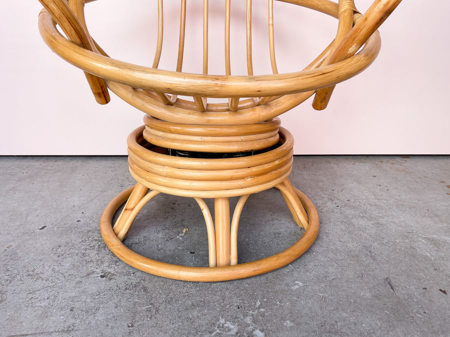 Pair of Islandy Rattan Swivel Chairs