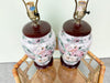 Pair of Granny Chic Floral Lamps