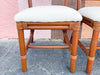 Set of Four Circle Back Rattan Dining Chairs