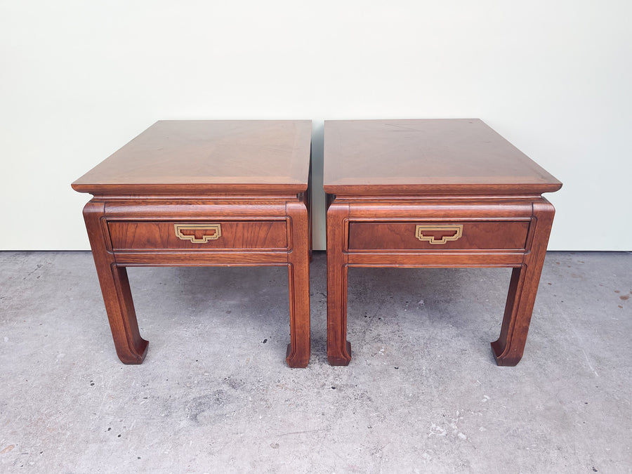 Pair of Handsome Thomasville Ming Side Tables