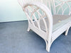 Painted Rattan Settee