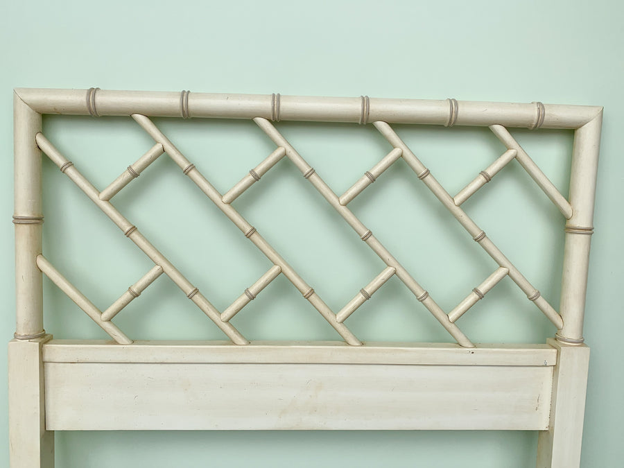 Pair of Faux Bamboo Chippendale Headboards
