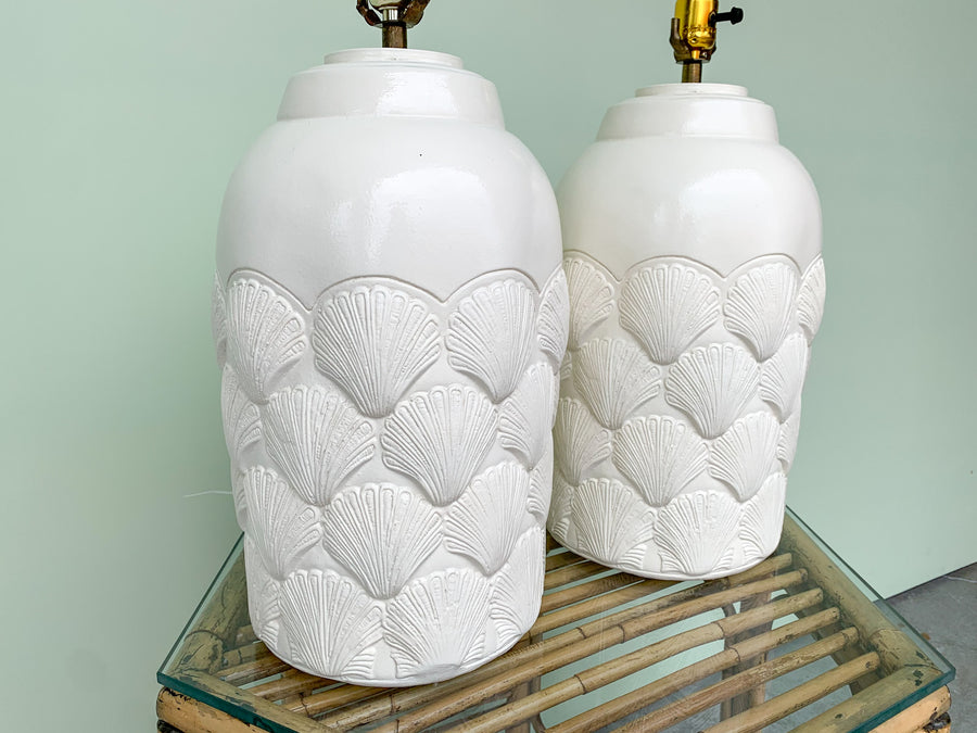 Pair of Coastal Chic Shell Lamps