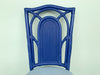 Royal Blue Rattan Desk and Chair