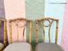 Set of Six Italian Rattan Dining Chairs