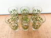 Set of Six Holly Glassware