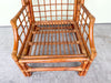 Wingback Rattan Chair and Ottoman