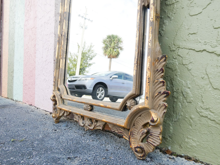 Floral Shell Motif Mirror