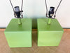 Pair of Lime Cube Lamps