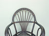 Sunburst Back Rattan Chair