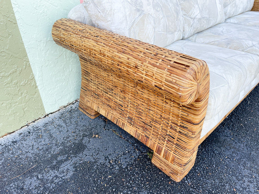 Island Style Woven Rattan Sofa