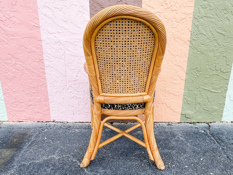 Pair of Fierce Twisted Rattan Arm Chairs