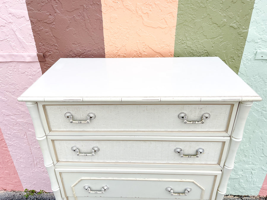Faux Bamboo Tall Chest