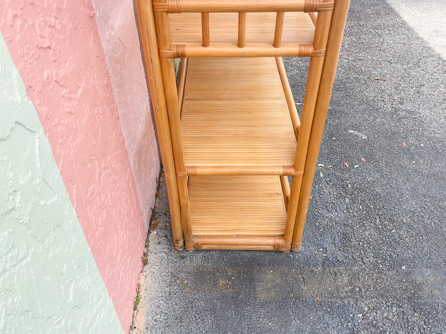 Old Florida Arch Rattan Etagere