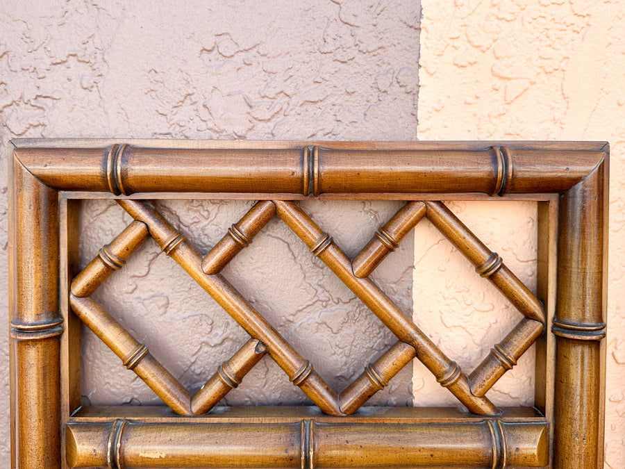 Pair of Faux Bamboo Chippendale Mirrors