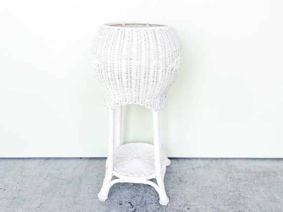 Wicker Chic Plant Stand
