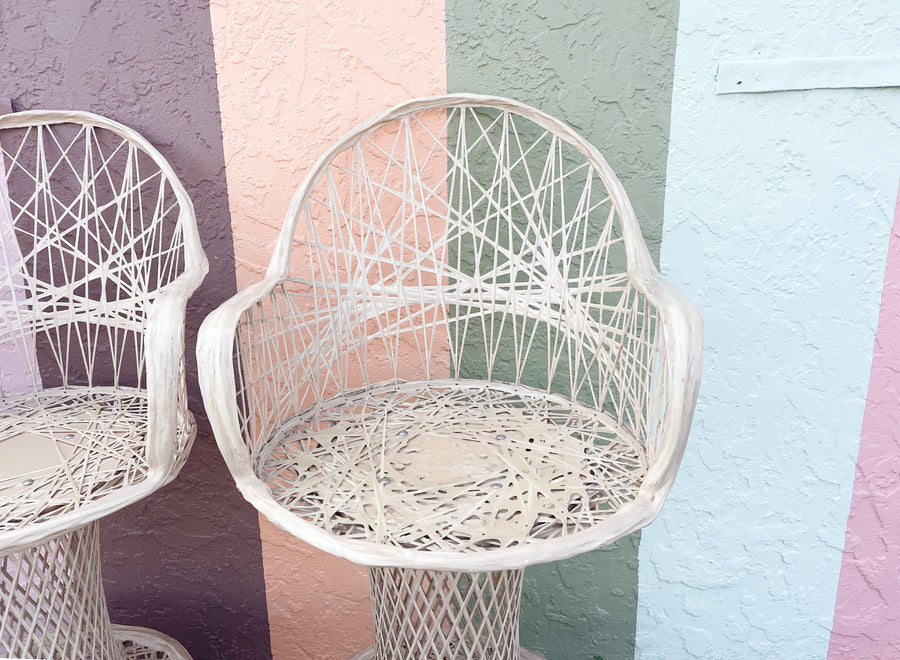 Set of Three Webspun Bar Stools