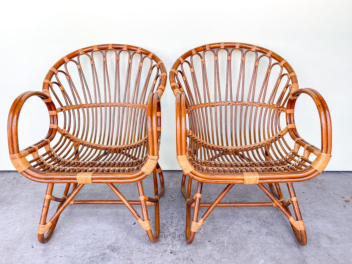 Pair of Albini Style Lounge Chairs