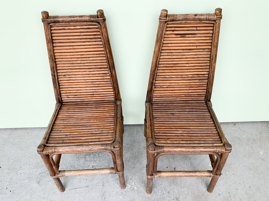 Pair of Italian Rattan Chairs