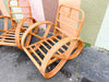 Pair of Frankl Style Rattan Pretzel Chairs