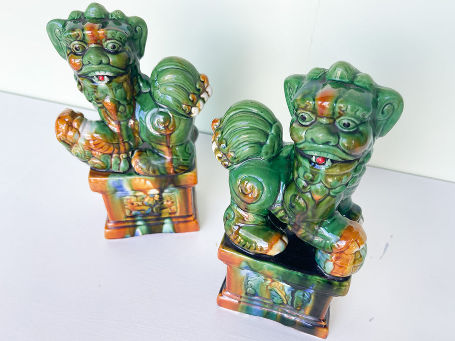 Pair of Psychedelic Foo Dogs