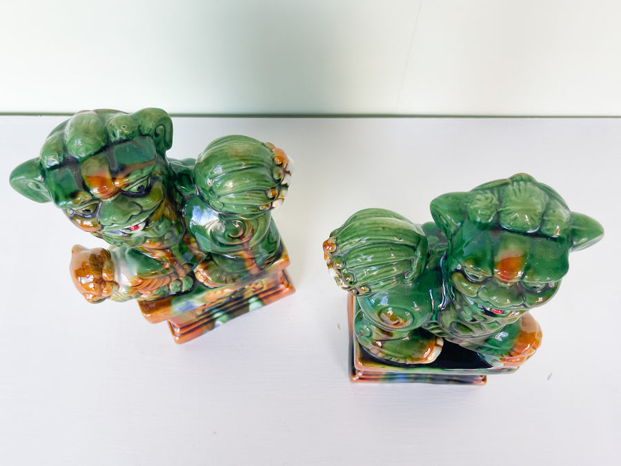 Pair of Psychedelic Foo Dogs