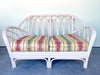 Painted Rattan Settee