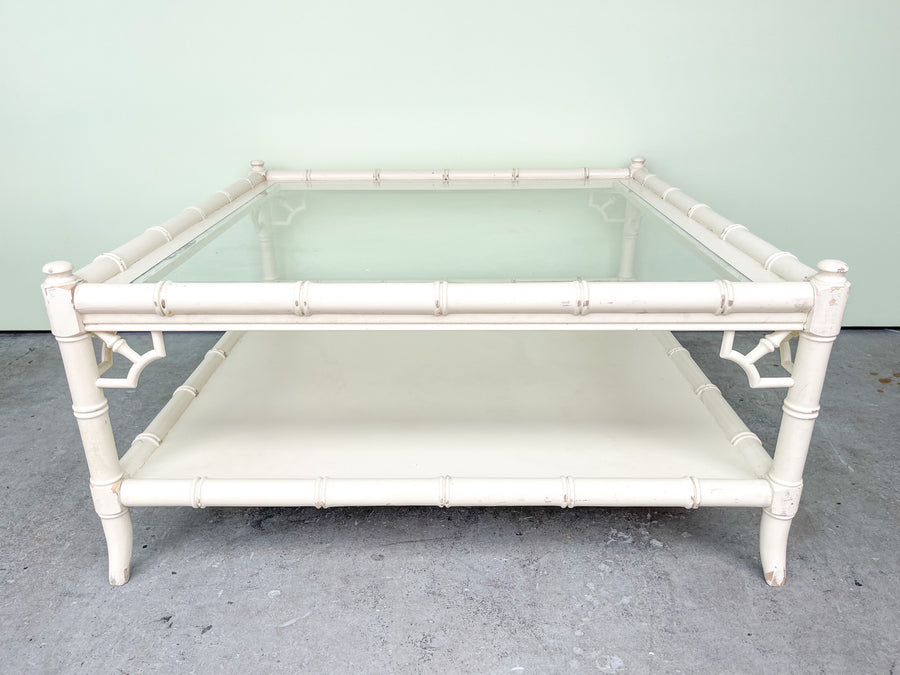 Palm Beach Chic Faux Bamboo Coffee Table