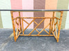 Italian Rattan Chippendale Dining Table