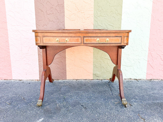 Handsome Leather Backgammon Table