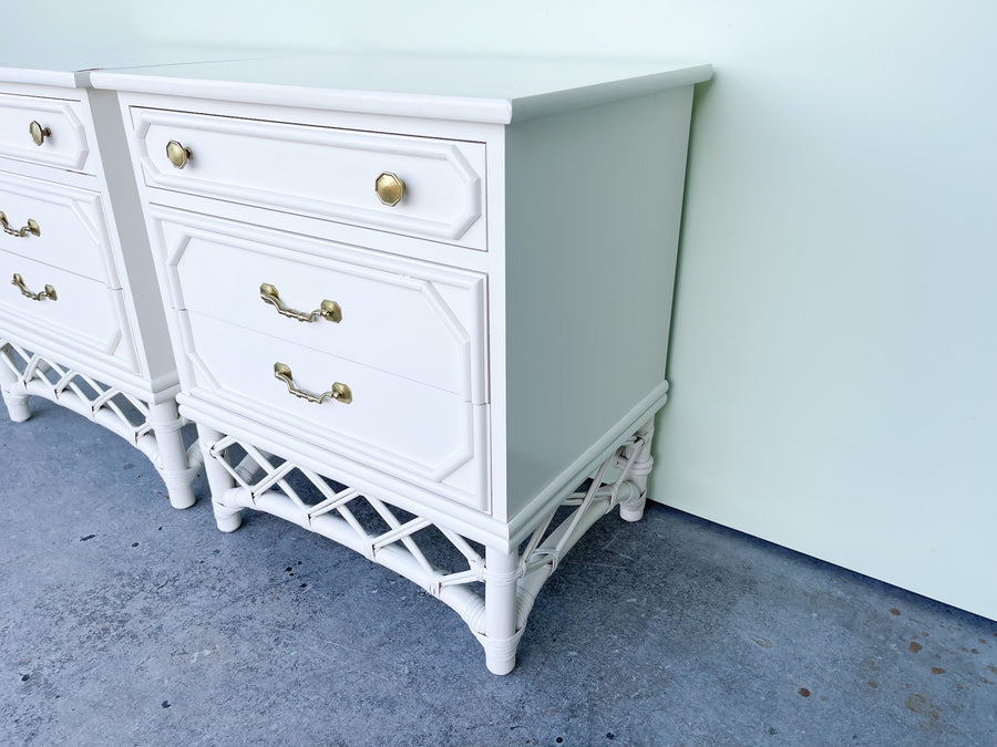 Pair of Ficks Reed Nightstands