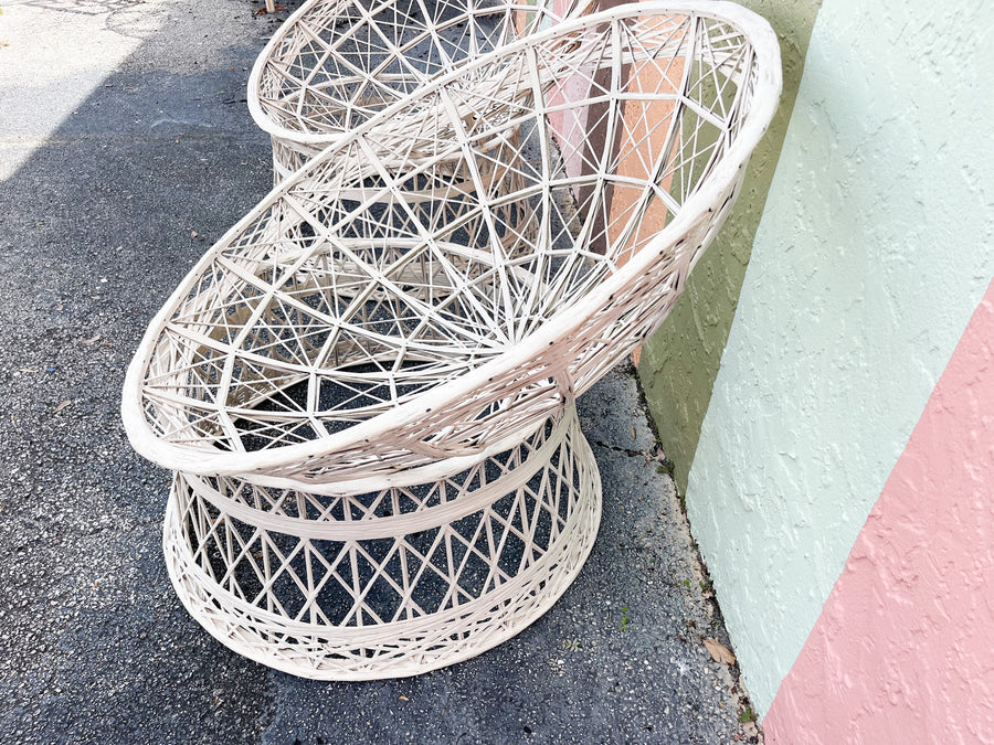 Pair of Fab Webspun Papasan Chairs