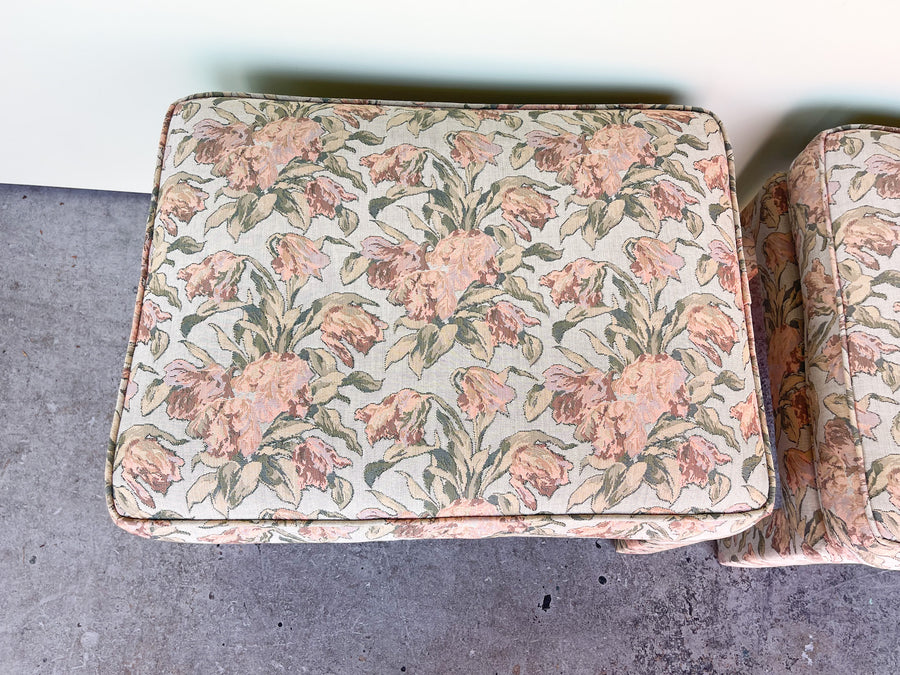 Pair of Granny Chic Upholstered Benches