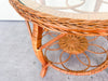 Flower Power Rattan Side Table