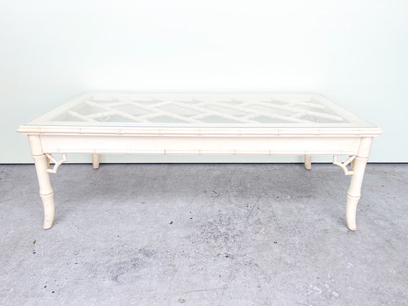 Faux Bamboo Chippendale Coffee Table