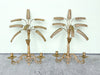 Pair of Brass Palm Tree Wall Sconces