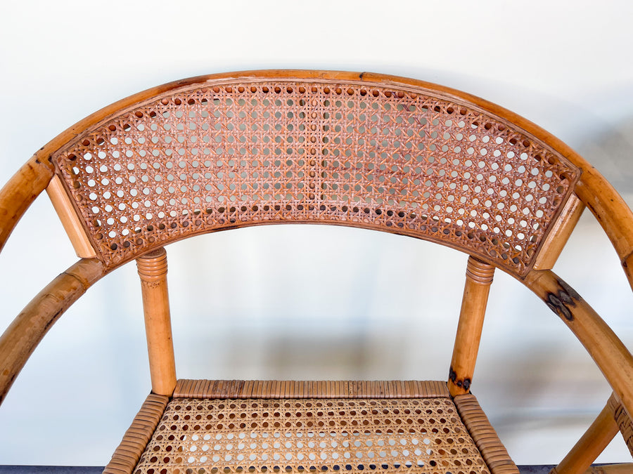 Pair of Rattan and Cane Chairs