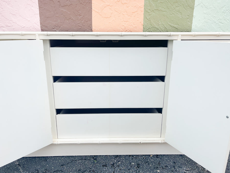 Palm Beach Chic Faux Bamboo Credenza